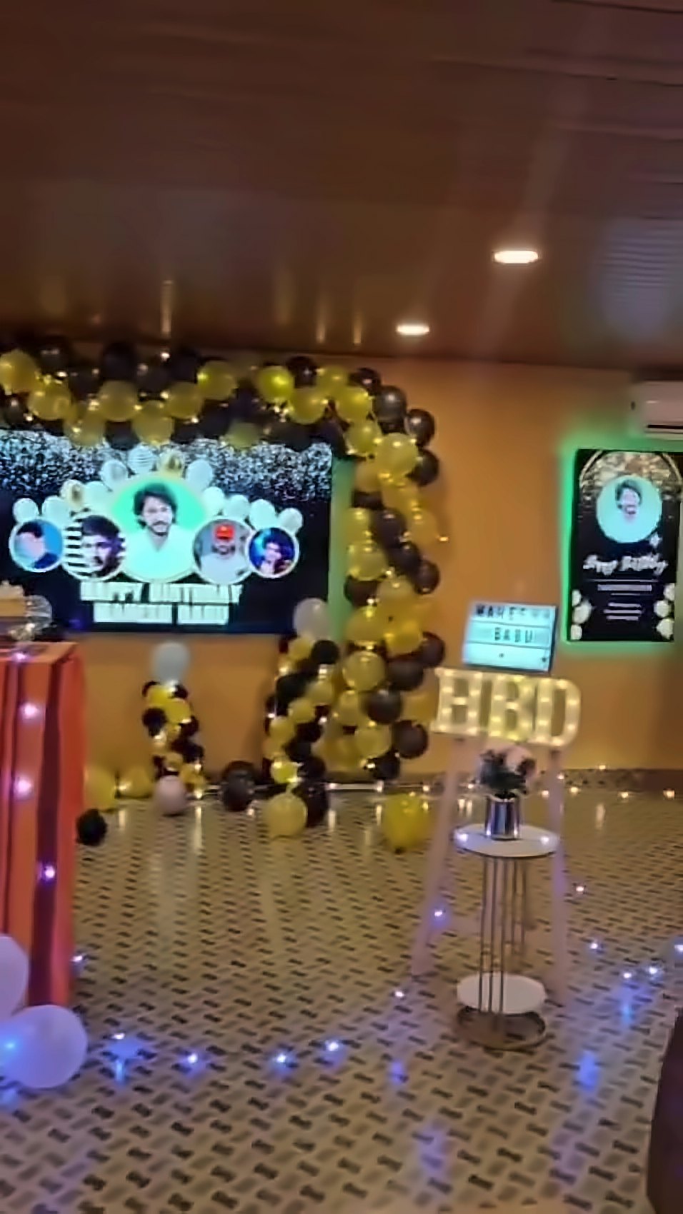 Play video: a birthday party at PartyZone — LED dance floor, recliners and décor